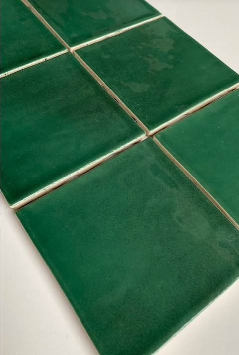 Zelliges Groen 10x10 Cm Cifre Zellige Olive Handvorm Tegels