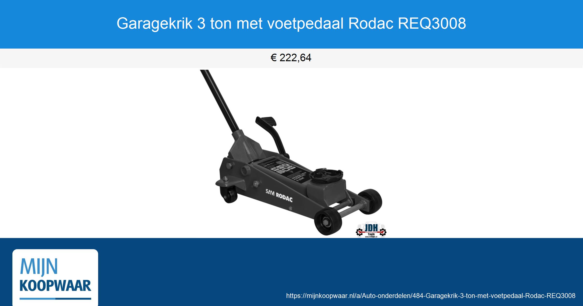Utra-platte Garagekrik – 3 Ton, Hefhoogte 75-505 Mm, Met Voetpedaal